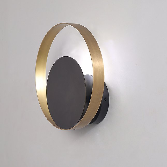 Бра VeniceM CIRCLE WALL LAMP Латунь Черный в Ростове-на-Дону | Loft Concept 