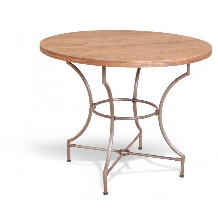 C Industrial Metal Rust Round Dining Table   -- | Loft Concept 