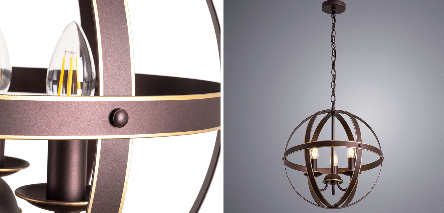 Люстра Brown Stripes Ball - фото