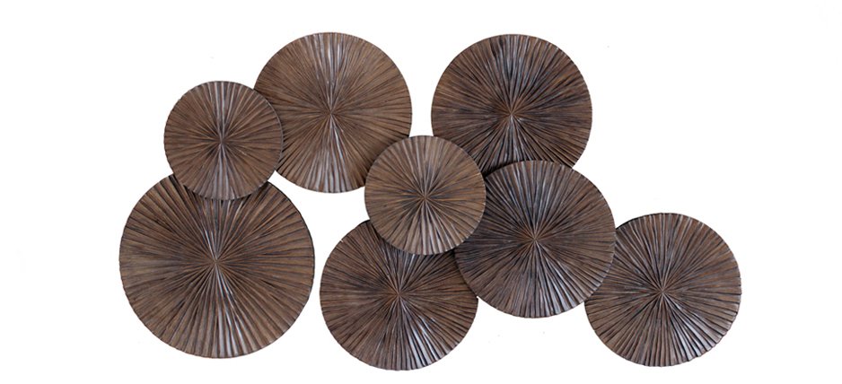 Арт-объект Apollo Brown Wall Plaque Disc - фото №1