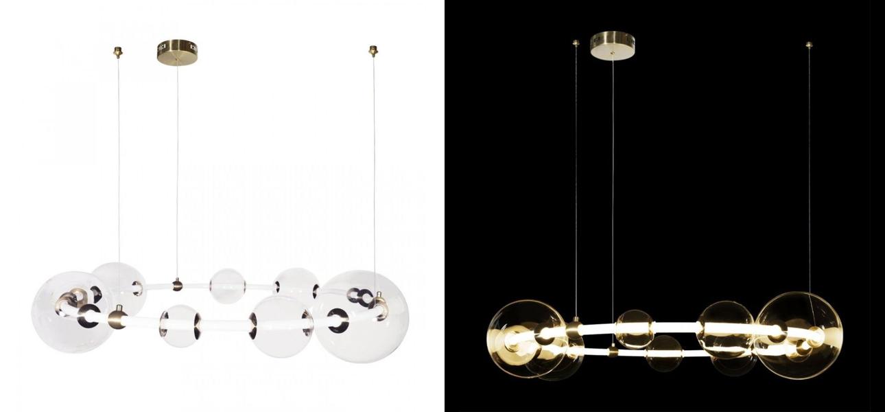 Люстра светодиодная кольцо Iona Necklace белая диаметр 94 - фото №1