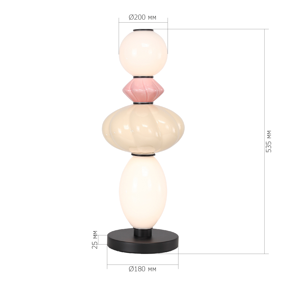 Настольная лампа с фигурными керамическими элементами Fragrant Light в Ростове-на-Дону