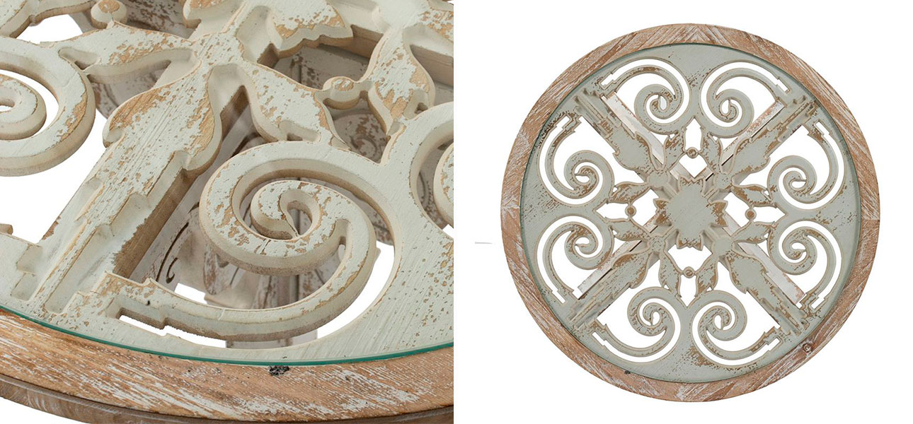 Столик круглый на резном пьедестале Olivia - фото №3