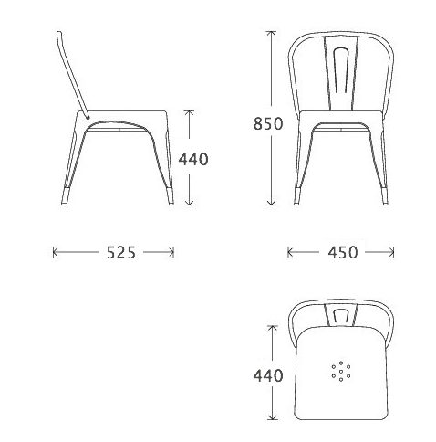 Кухонный стул Tolix Chair в Ростове-на-Дону