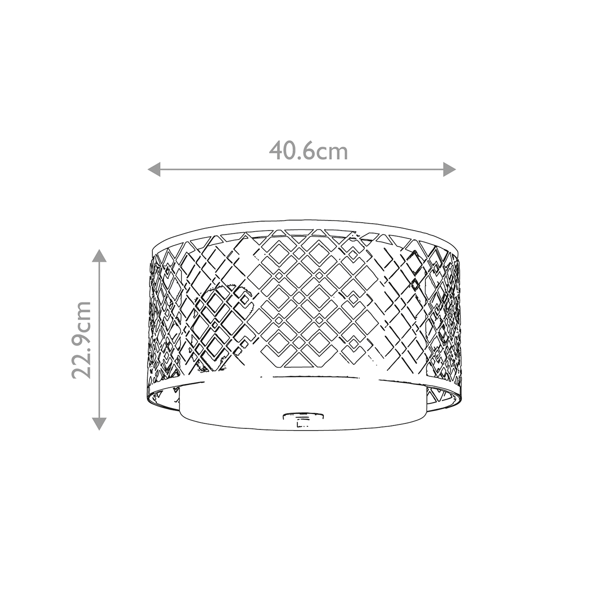 Потолочный светильник золотого цвета с каркасом в виде геометрических ромбов Elstead Lighting в Ростове-на-Дону