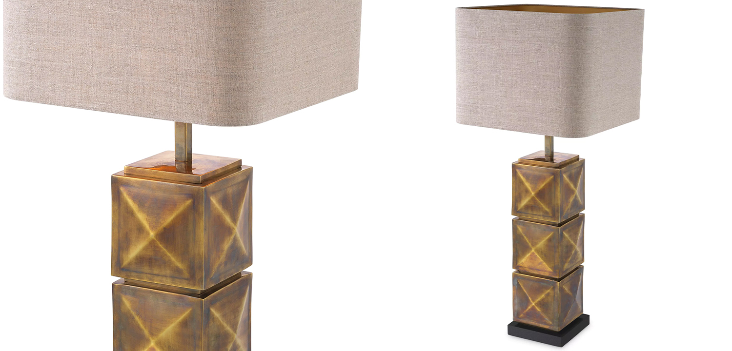 Настольная лампа Eichholtz Table Lamp Carlo Brass - фото