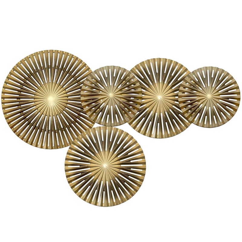 - Apollo Brown and Gold Wall Plaque Disc gap 5    -- | Loft Concept 