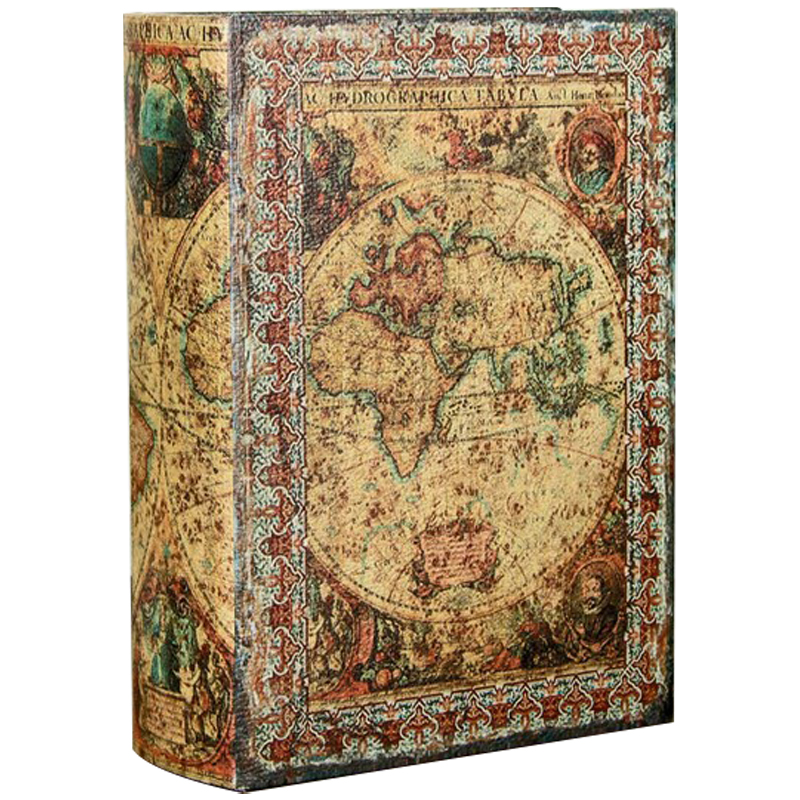 - Vintage World Map Book Box    -- | Loft Concept 