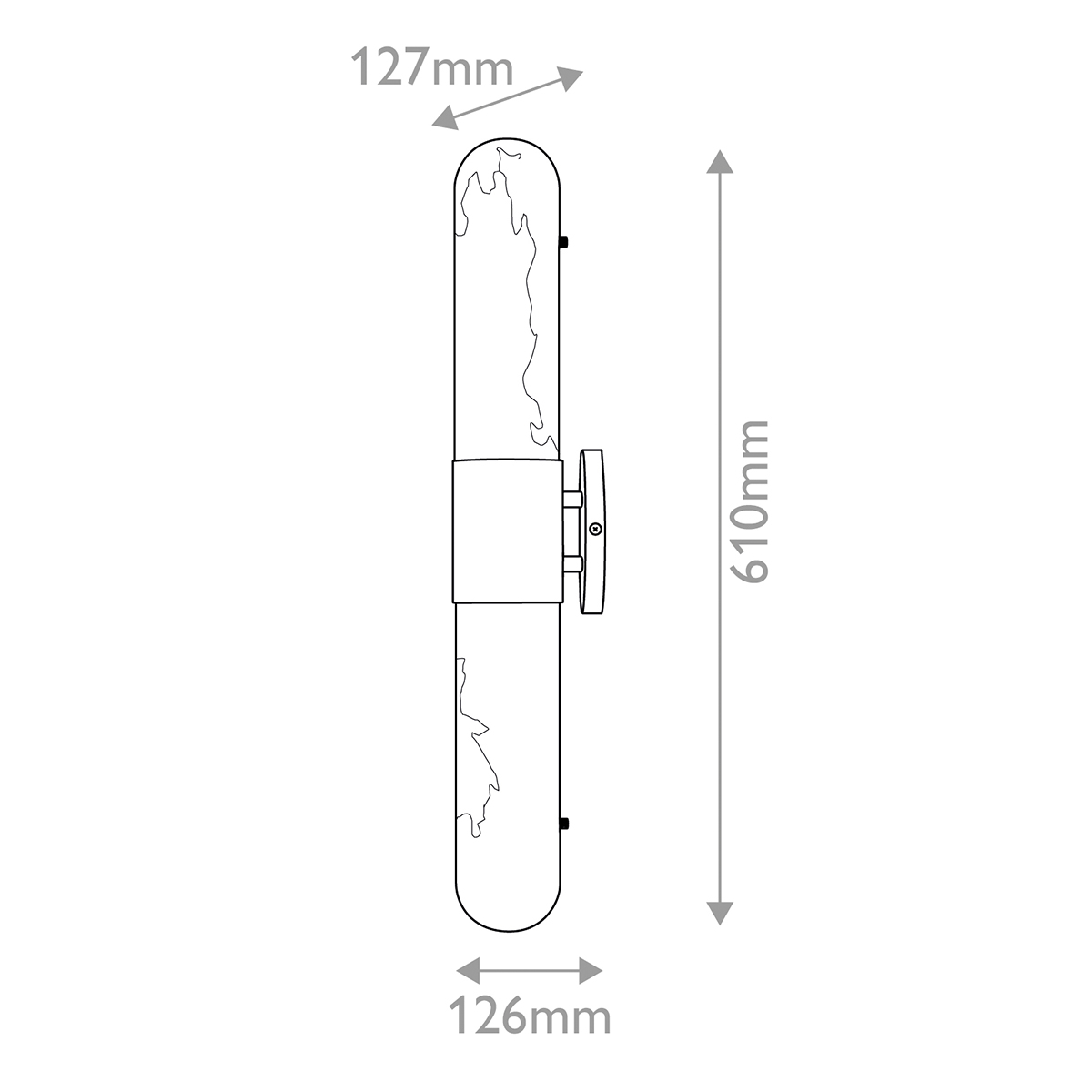 Бра для ванных комнат вертикальное с вытянутым плафоном из алебастра Hinkley в Ростове-на-Дону