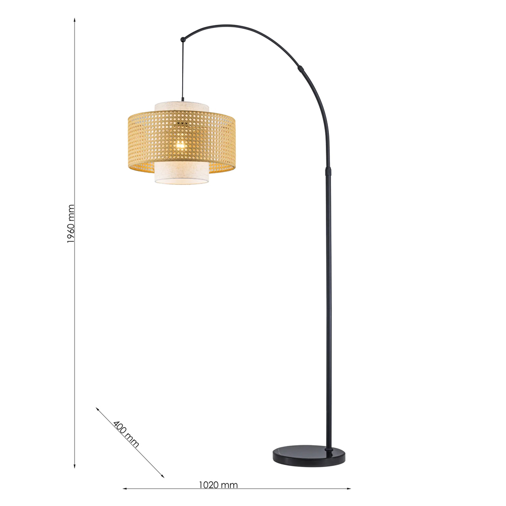 Торшер с декоративным поясом из плетеного бамбука Biuloggicu в Ростове-на-Дону