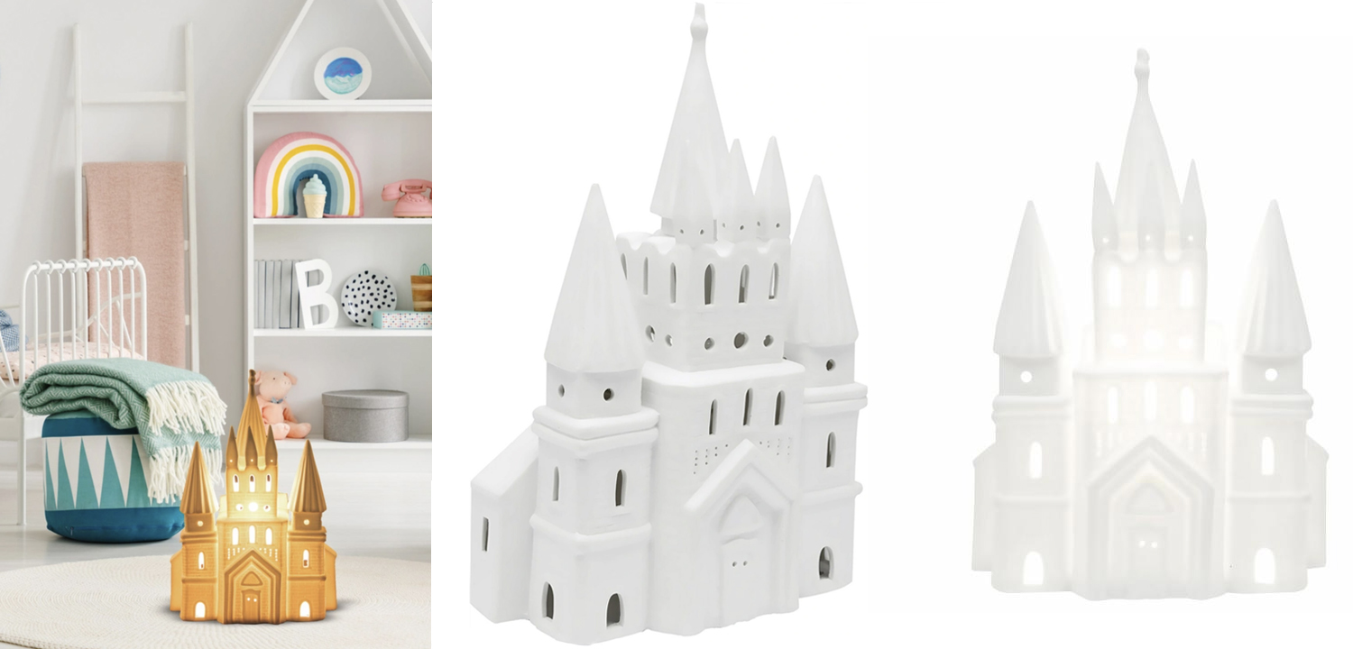 Настольная лампа для детей White castle - фото