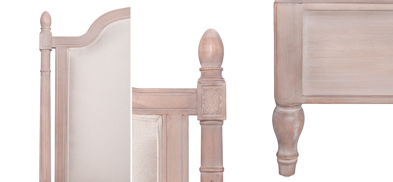 Кровать двуспальная с изголовьем Sarbona Wood - фото №1