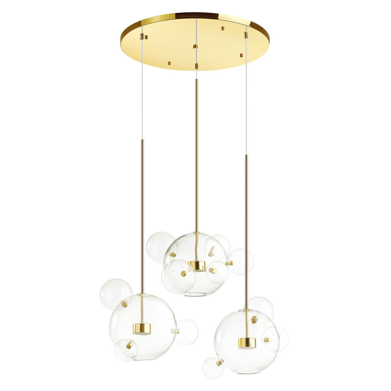  Transparent Bubble Chandelier Gold Circle     -- | Loft Concept 