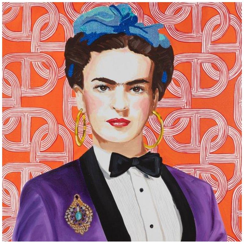  Frida in Purple Power Suit with Hermès Wallpaper   -- | Loft Concept 