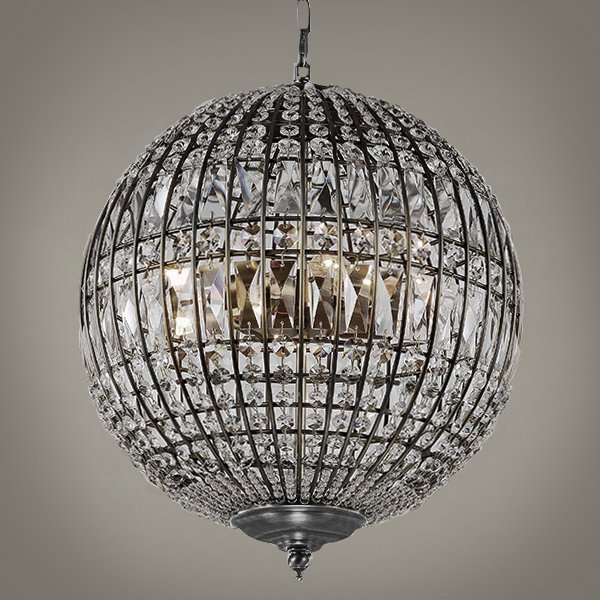  Gatsby Sphere Chandelier Silver   -- | Loft Concept 