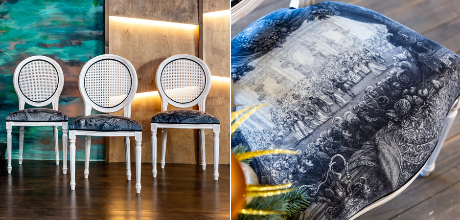 Стул с ротанговой спинкой Palace Gardens Stool - Loft-Concept в Ростове-на-Дону