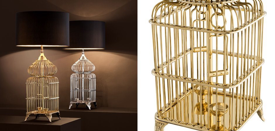 Настольная лампа Eichholtz Table Lamp La Cage Brass - Loft-Concept в Ростове-на-Дону