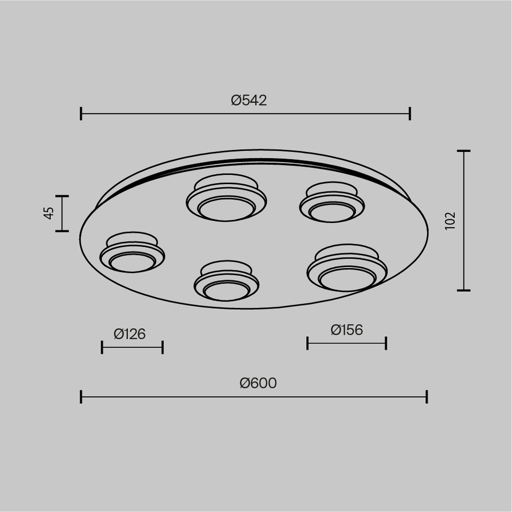 Потолочный светильник Pharao 3000К 56Вт в Ростове-на-Дону