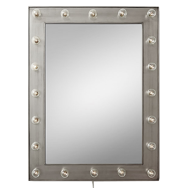 Зеркало с подсветкой Restoration Hardware ILLUMINATED Mirror Pewter Никель Сатин в Ростове-на-Дону | Loft Concept 