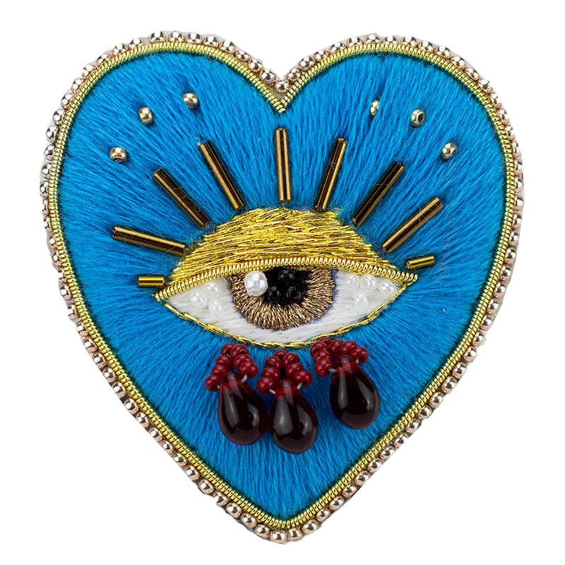      Brooch Blue Heart Queen   -- | Loft Concept 