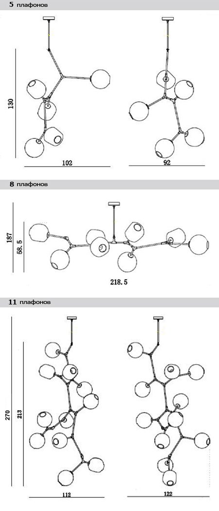 Люстра Branching Bubble Chandelier в Ростове-на-Дону