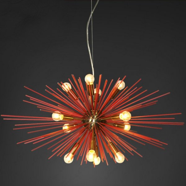  ASTRA Chandelier Sputnik Red and Brass   -- | Loft Concept 