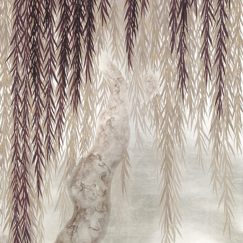    Willow Boysenberry on White Metal gilded paper   -- | Loft Concept 
