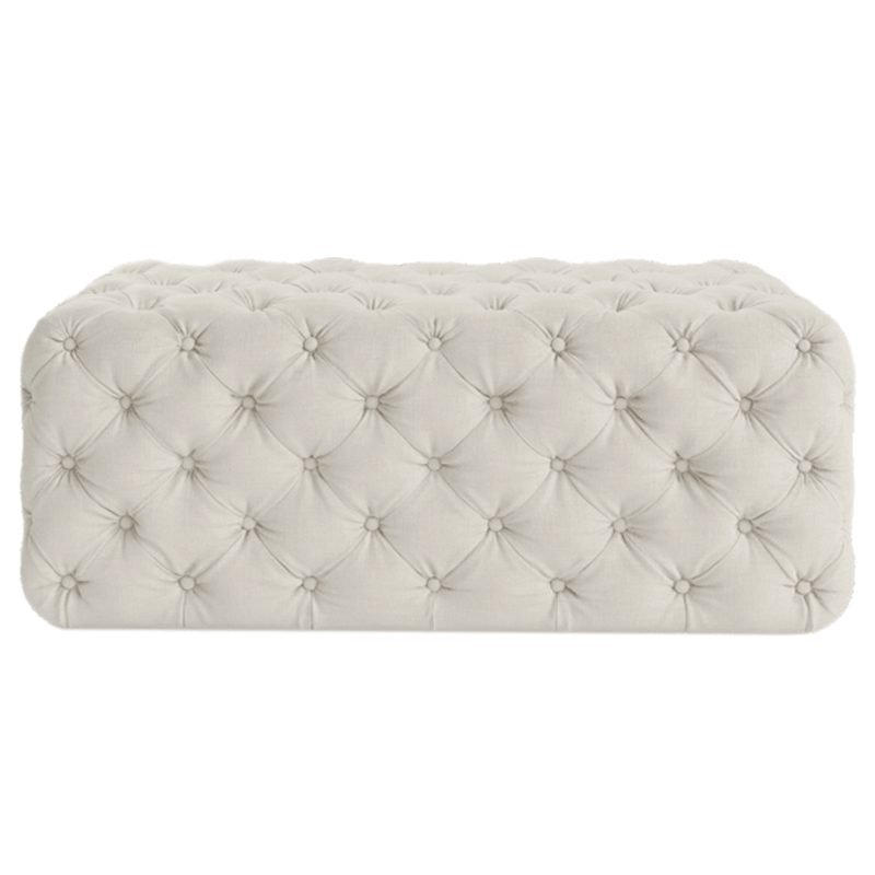 Оттоманка Capitone Rectangular Ottoman  ivory ( слоновая кость ) в Ростове-на-Дону | Loft Concept 