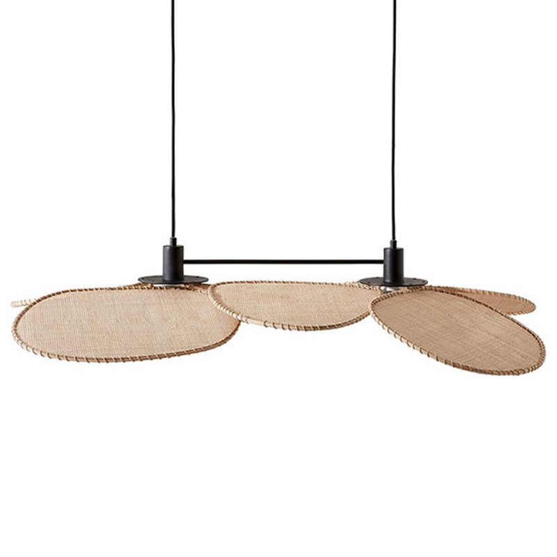 Подвесной светильник Takibi Two Lamp Pendant Древесина Черный Бежевый в Ростове-на-Дону | Loft Concept 