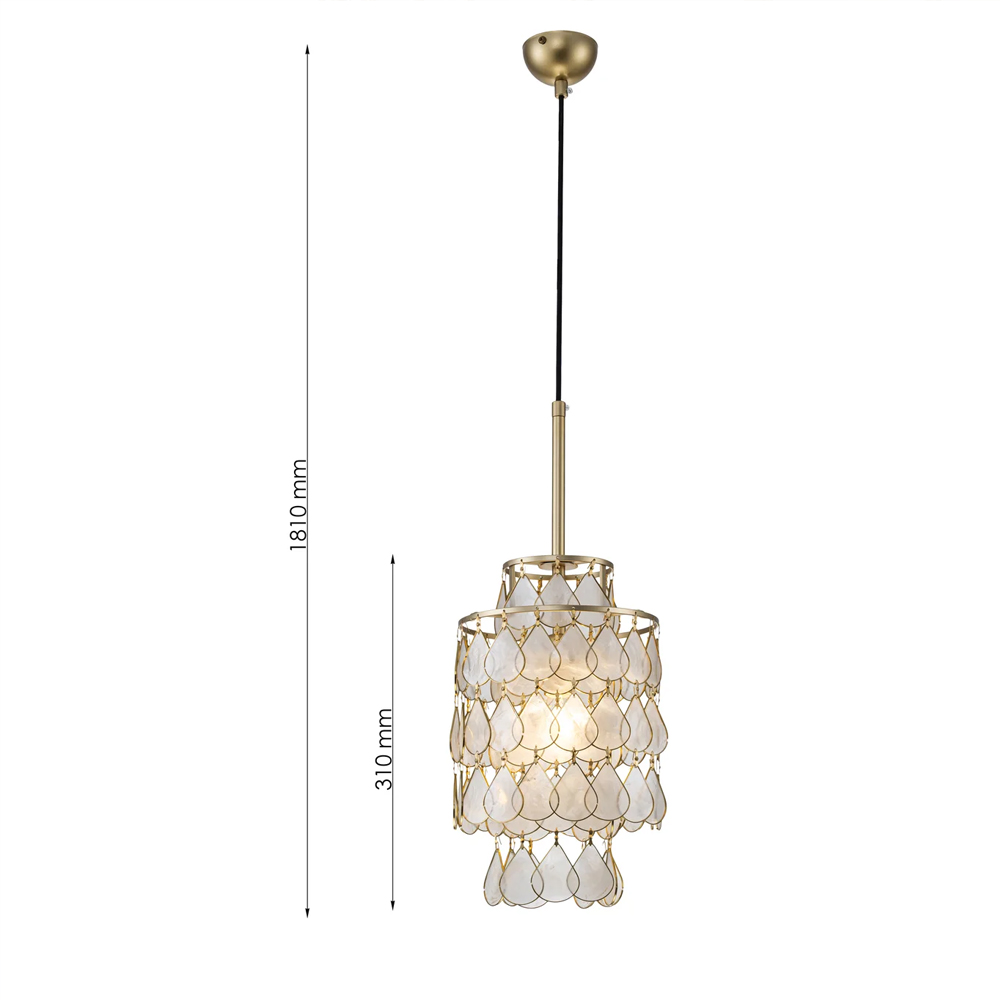 Подвесной светильник с декором из натуральной морской ракушки Iridescent Light в Ростове-на-Дону