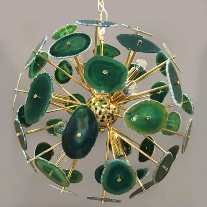  Agate Burst Chandelier Green    -- | Loft Concept 