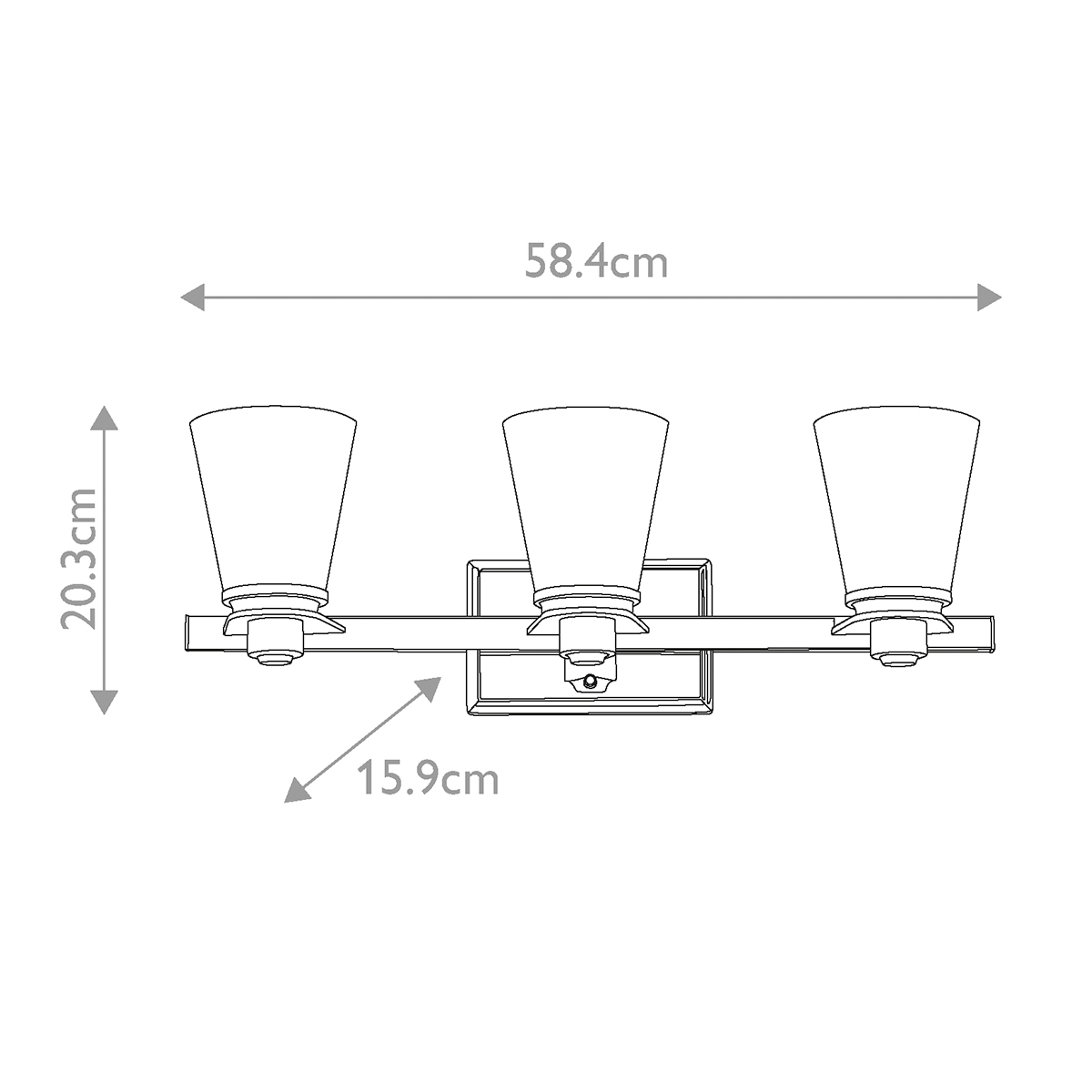 Бра для ванных комнат с белыми стеклянными конусными плафонами Hinkley в Ростове-на-Дону