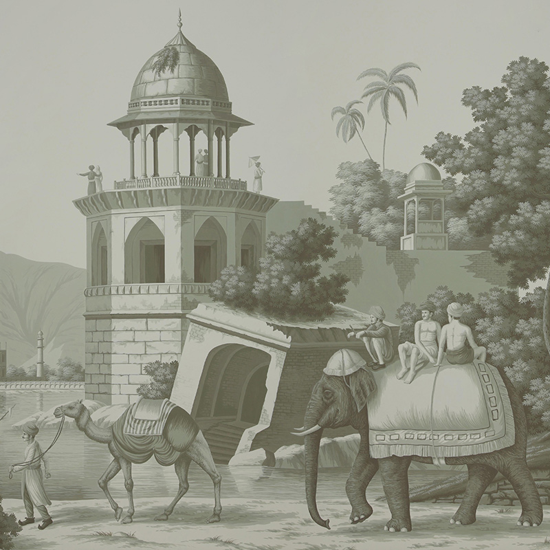    Early Views of India Crystal Grey on scenic paper   -- | Loft Concept 