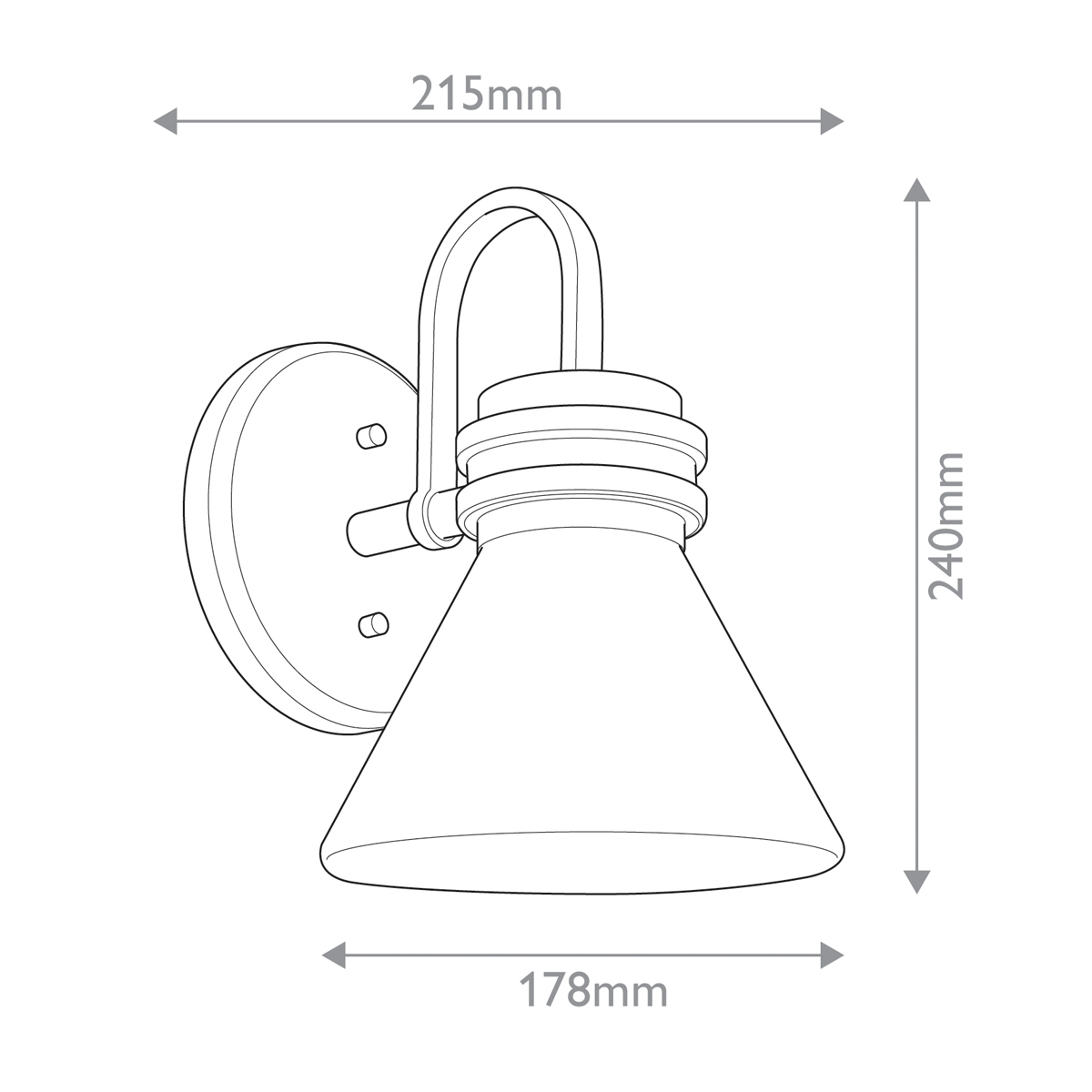 Бра с белым матовым плафоном в форме конуса Kichler в Ростове-на-Дону