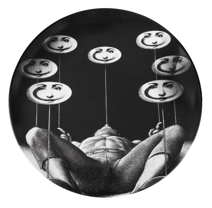 Декоративная тарелка Fornasetti 30.CR.BW.R01-193 Черный Декоративная тарелка Fornasetti 30.CR.BW.R01-193 Черный в Ростове-на-Дону | Loft Concept