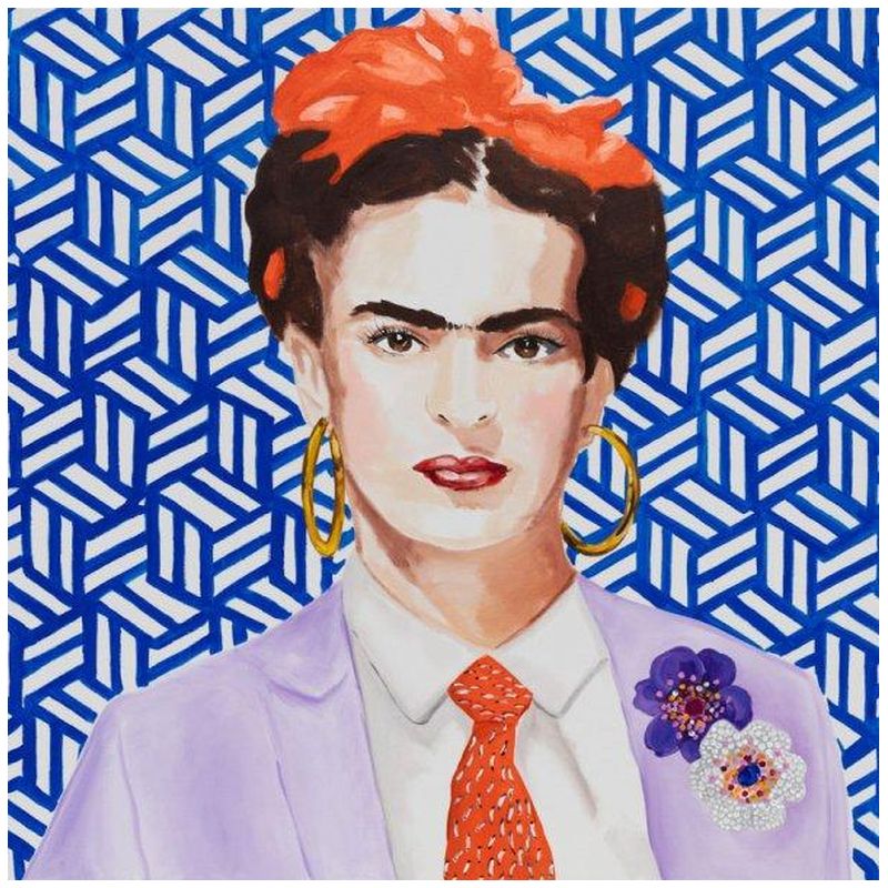  Frida with Lavender Power Suit and Tie   -- | Loft Concept 