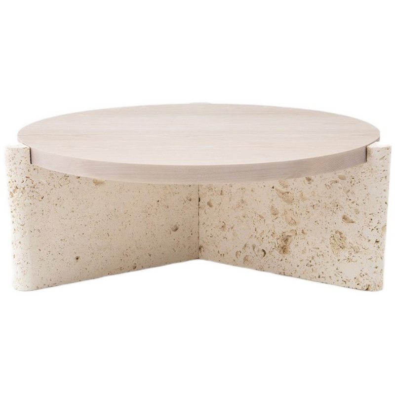 Кофейный стол Isla Travertine Coffee Table Бежевый в Ростове-на-Дону | Loft Concept 