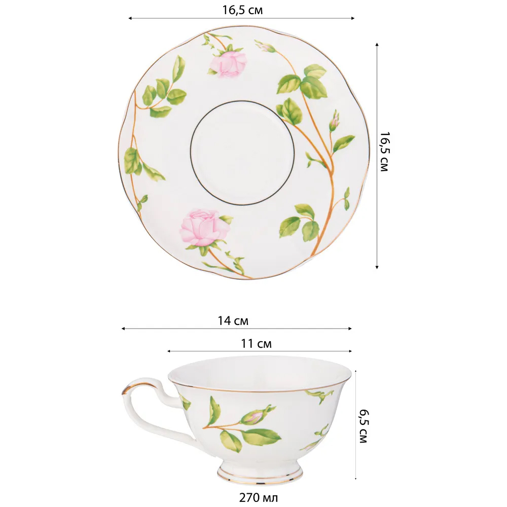          6  12  Flower Porcelain Collection  --