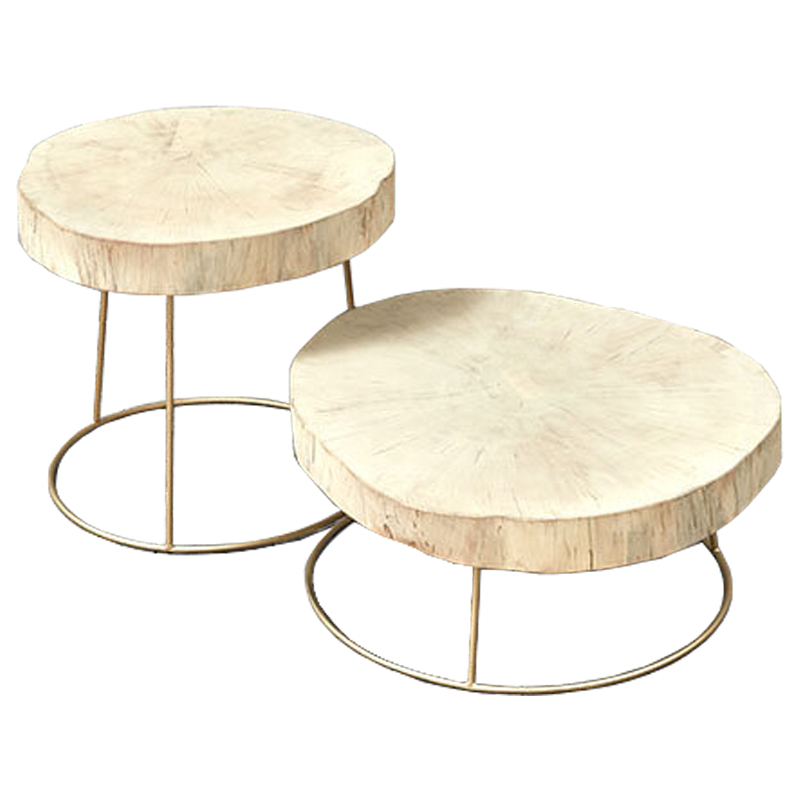   Saw Cut Beige Wood Coffee Table    -- | Loft Concept 