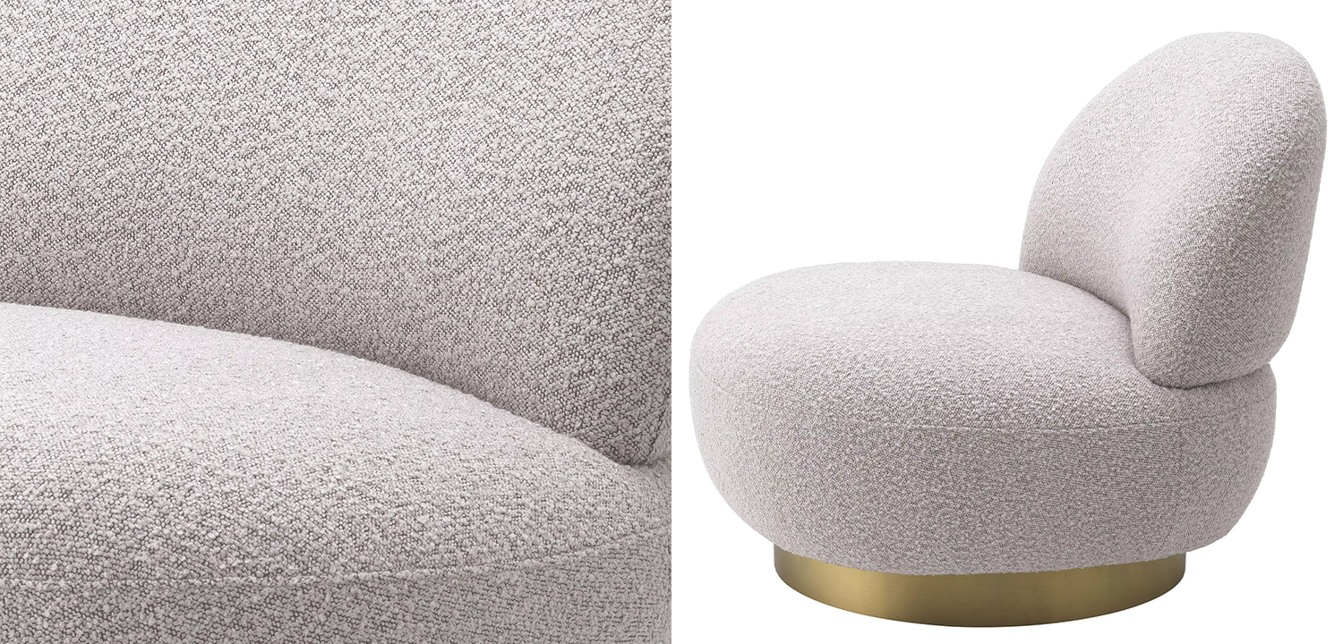 Кресло Eichholtz Swivel Chair Clement Grey - фото №1