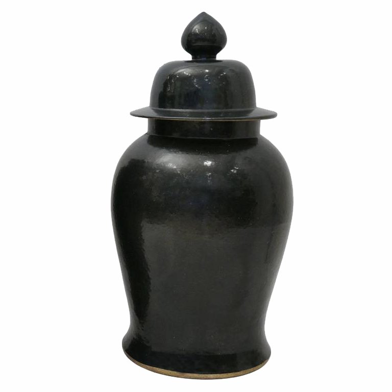  Black Ceramic Chinese Jars with Lids   -- | Loft Concept 