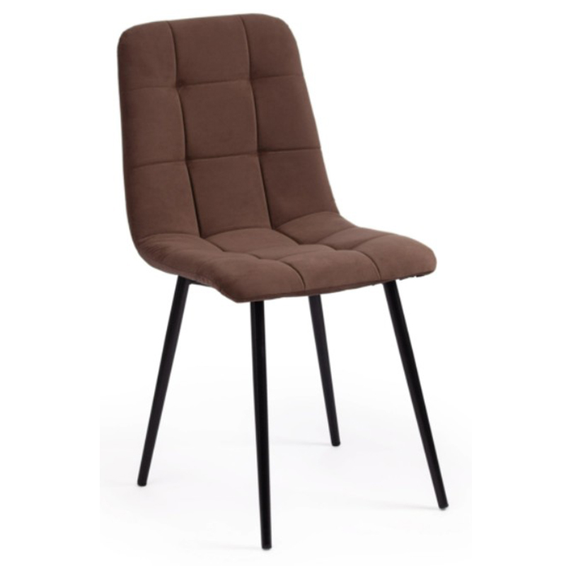  Nancy Velour Brown Chair    -- | Loft Concept 