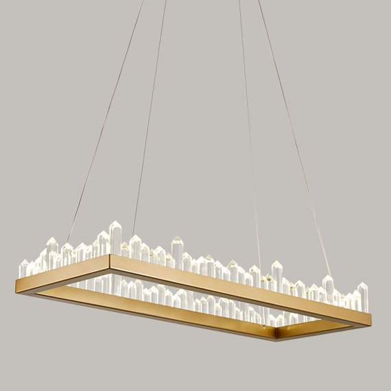  Crystal Rock Rectangle Chandelier     -- | Loft Concept 
