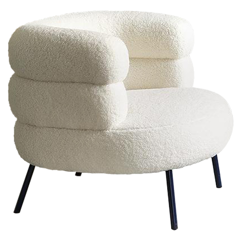  Boyle White Boucle Armchair    -- | Loft Concept 