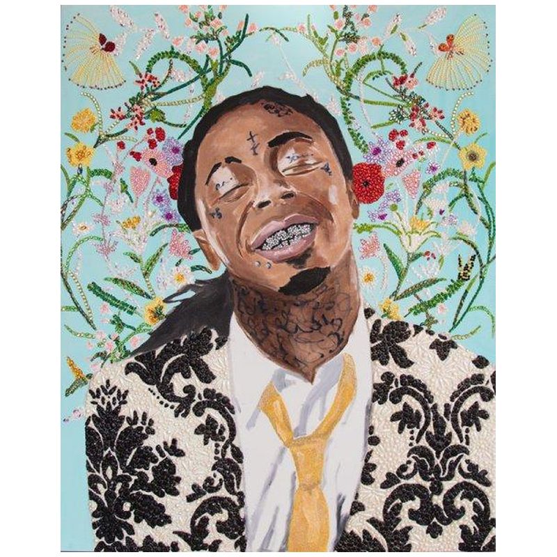  "Lil Wayne with Floral Background and Damask Suit    -- | Loft Concept 