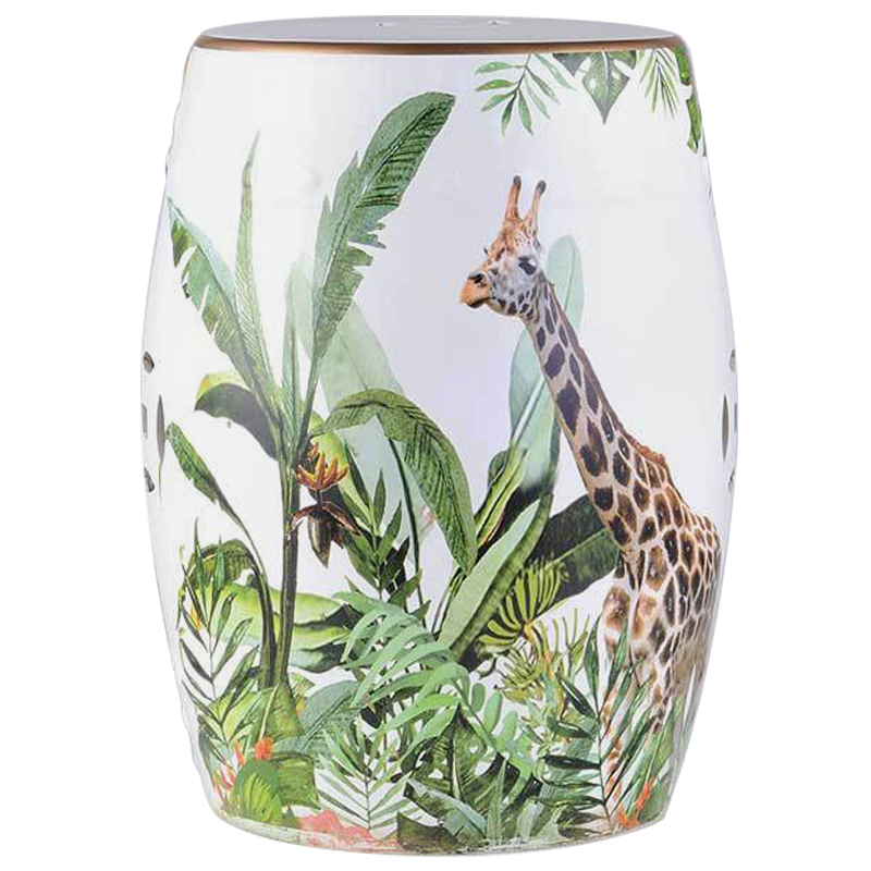   Giraffe Tropical Animal Ceramic Stool White     -- | Loft Concept 