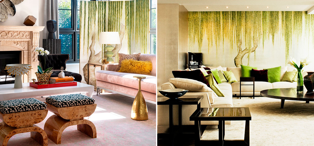 Обои ручная роспись Willow Original colourway on Tarnished Silver gilded paper - фото №1