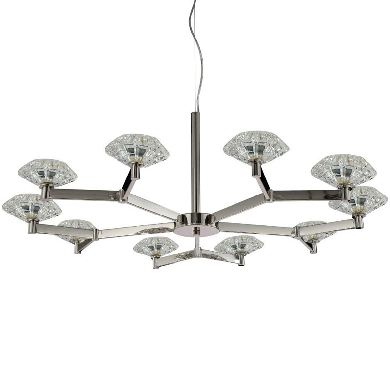 Люстра Yerker Chandelier Nickel 10 Никель Прозрачный в Ростове-на-Дону | Loft Concept 