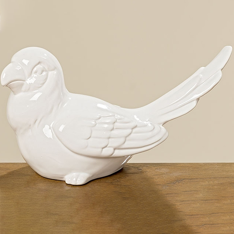  White Parrot Figurine   -- | Loft Concept 
