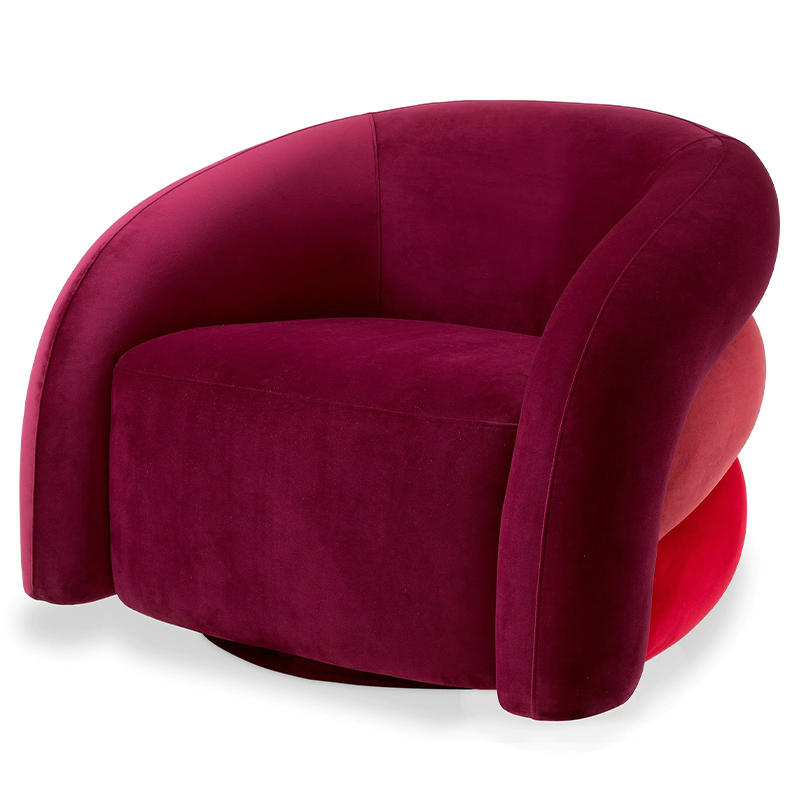  Eichholtz Chair Novelle Bordeaux Red Velvet   ̆   -- | Loft Concept 